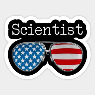 AMERICA PILOT GLASSES SCIENTIST Sticker